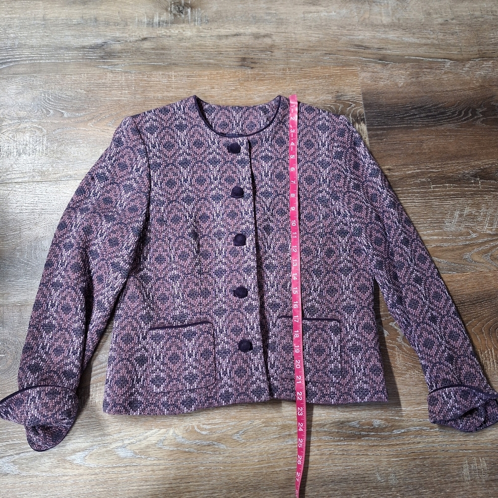 Pendelton Vintage Virgin Wool Ikat Pattern Blazer, Size 10 RN#29685 - Picture 12 of 14